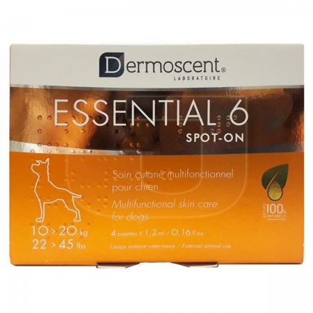 Essential 6 Spot-On for Dogs 4x1.2ml (10-20)