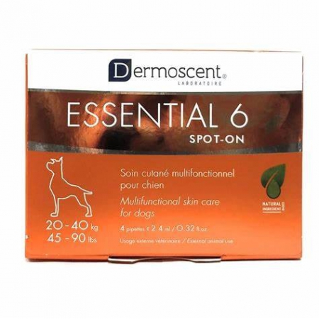 Essential 6 Spot-On for Dogs 4x2.4ml (20-40)