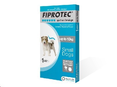 Fiprotec Dog(0-10kg)Sml Blue 1' Sgl Pip