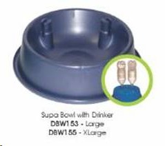 Bowl Supa-Bowl w/Drinker 2x2lt 240 Lge