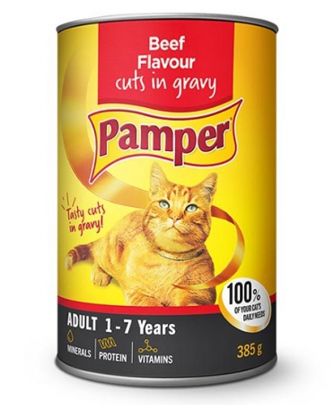 Pamper Cuts in Gravy Beef 385g can
