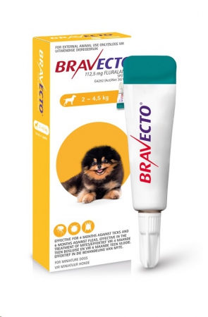 Bravecto Spot-On Toy Dog (2.4-5kg) Gold*112.5mg