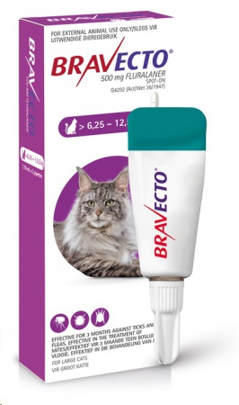 Bravecto Spot-On Lrg CATS(6-12.5kg)Purple