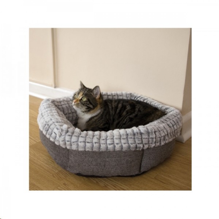 Bed Cat Pets Bed Tweed & Plush Rd Rwood