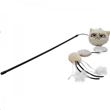Cat Toy Grumpy Cat Annoy Plush Cat Wand Rwoo
