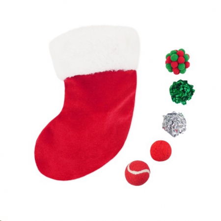 Christmas Cat Toy Stocking Rosewood