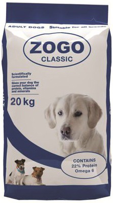 Zogo 20kg Classic Dog Food 22%% Protein