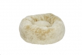 Faux Fur Donut Bed LRG Cream 90cm