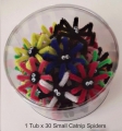 Cat Toy Spiders Small Asst Tub of 30