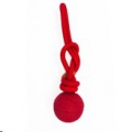 Toy Rubber Basket Ball w/Rope 4cm Red Sprogley tbd